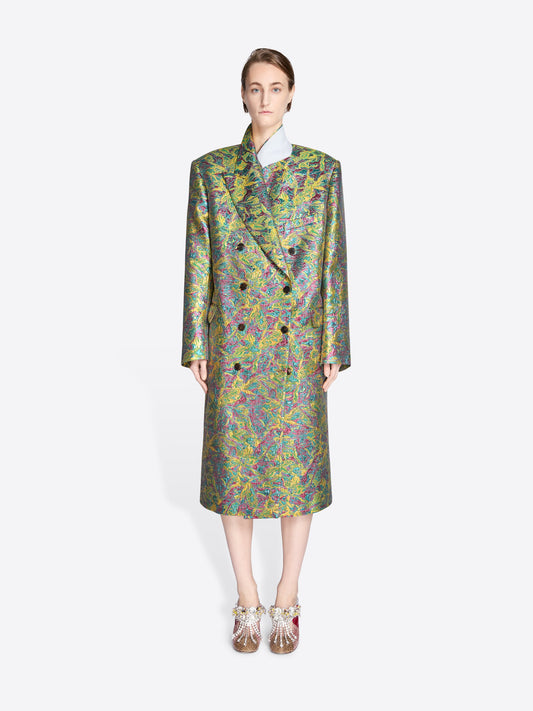 Oversized Jacquard Coat