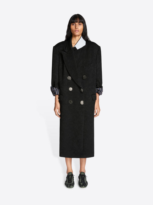 Oversized Jacquard Coat
