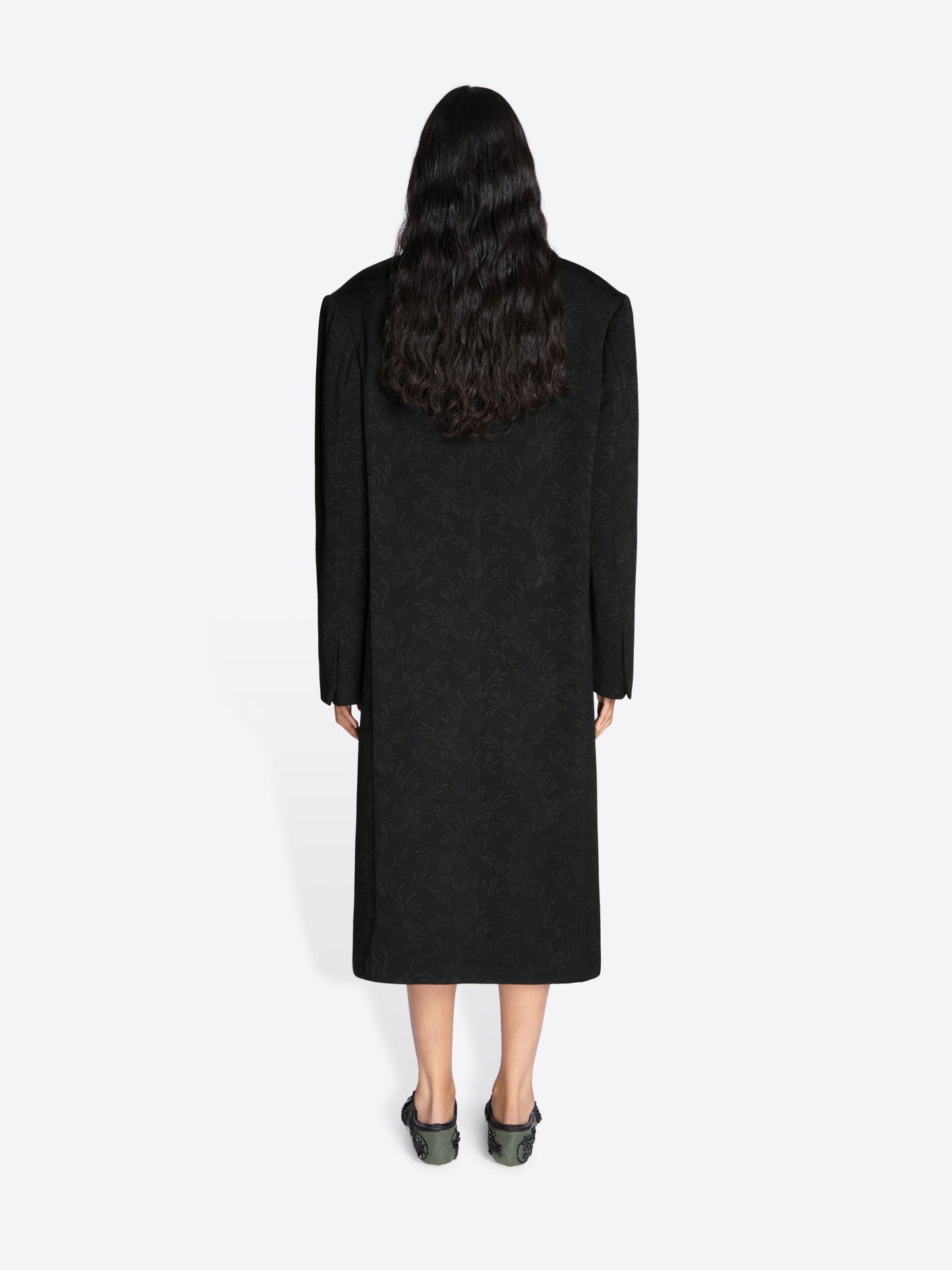 Oversized Jacquard Coat