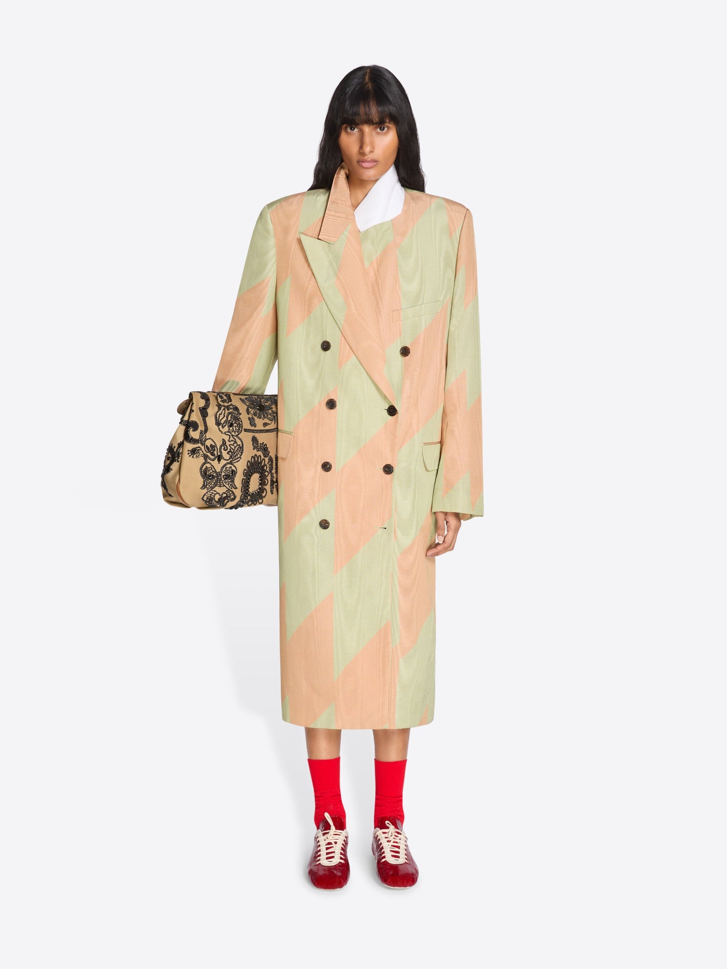 Oversized Moirﾨﾦ Coat