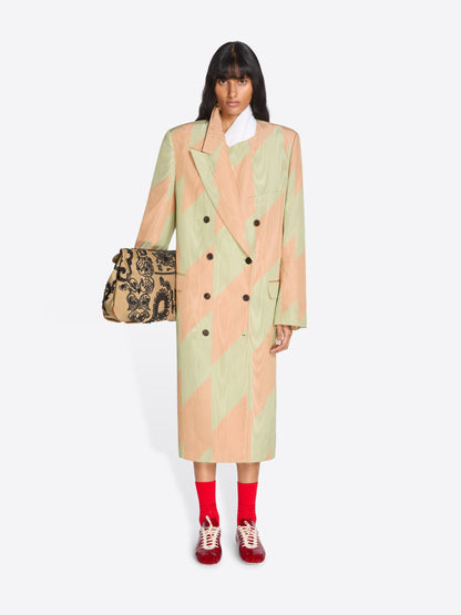Oversized Moirﾨﾦ Coat