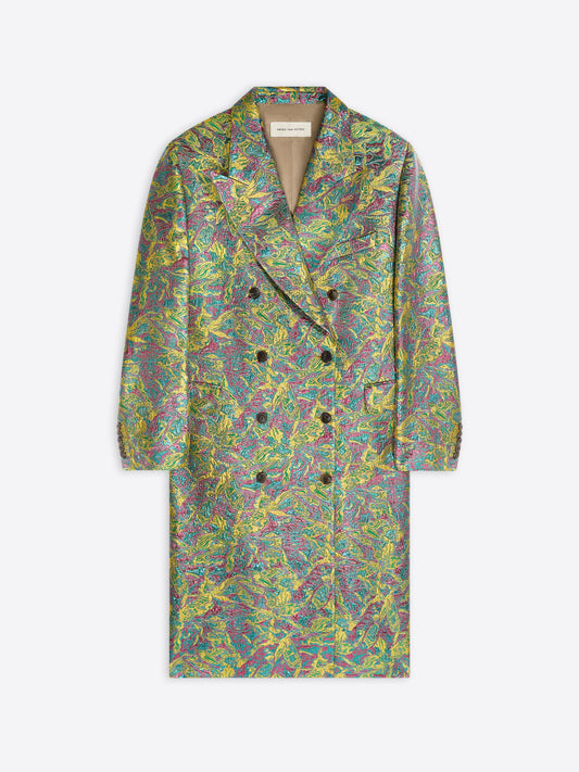 Oversized Jacquard Coat