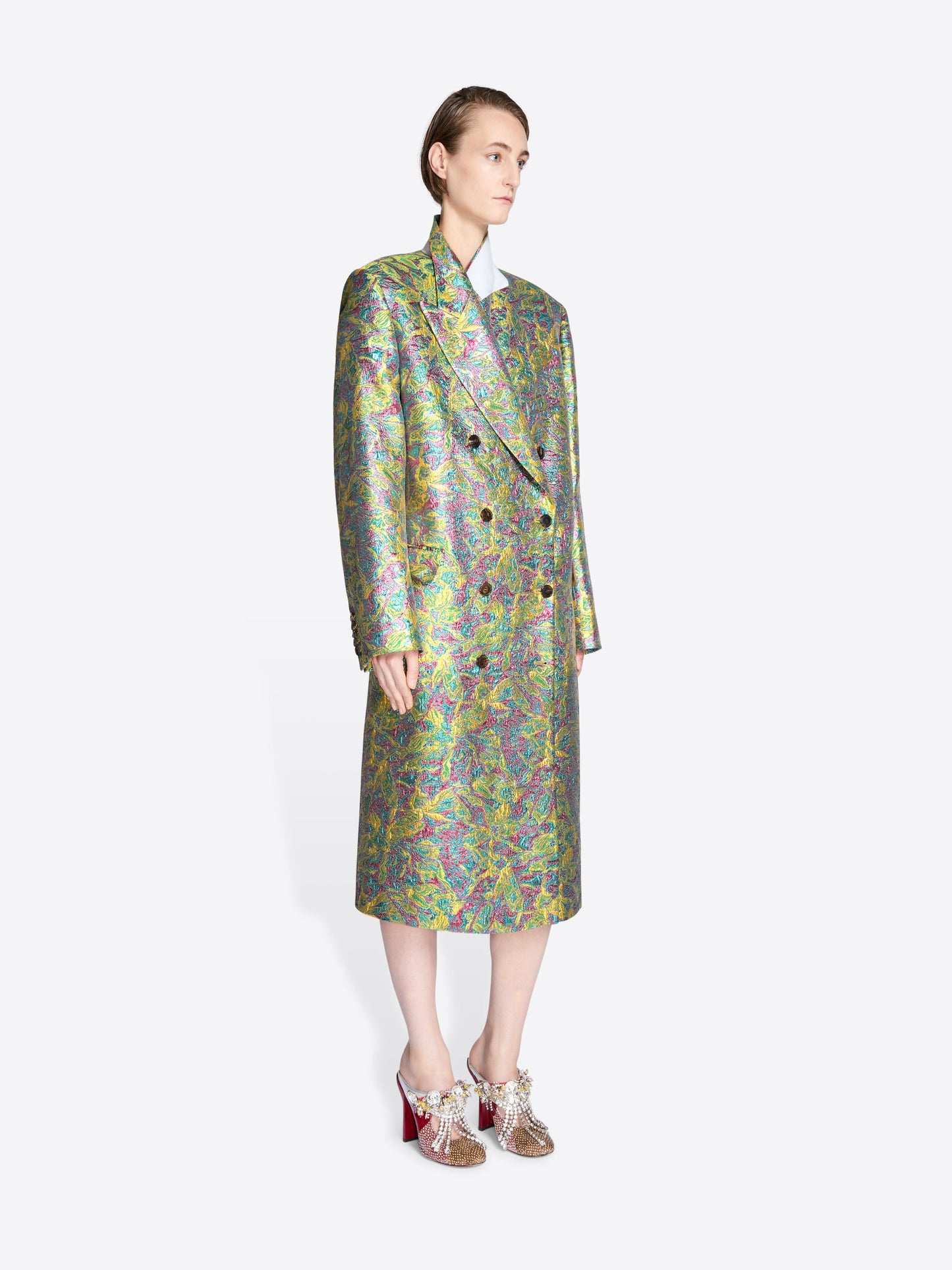 Oversized Jacquard Coat