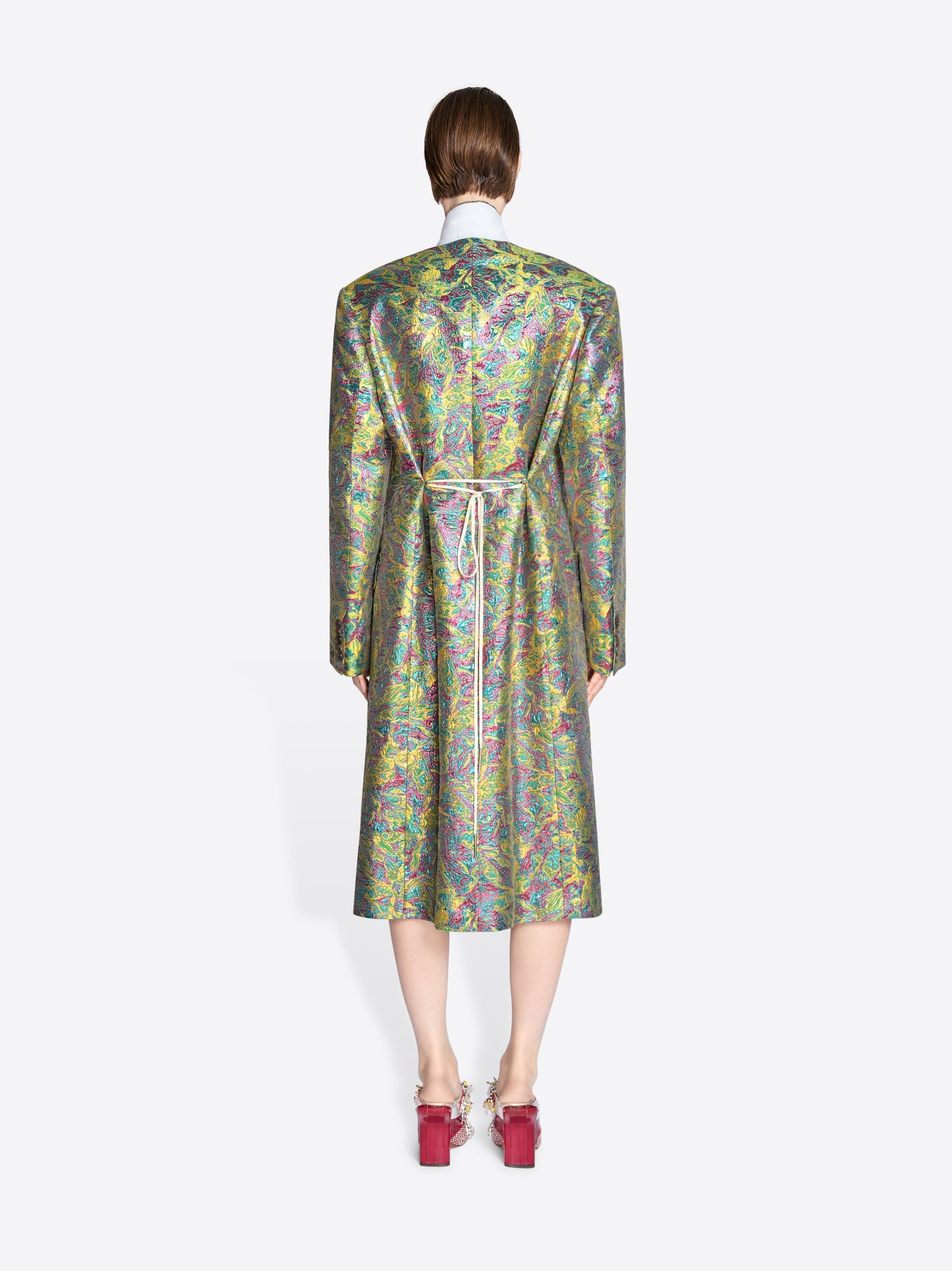 Oversized Jacquard Coat