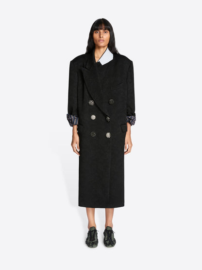 Oversized Jacquard Coat