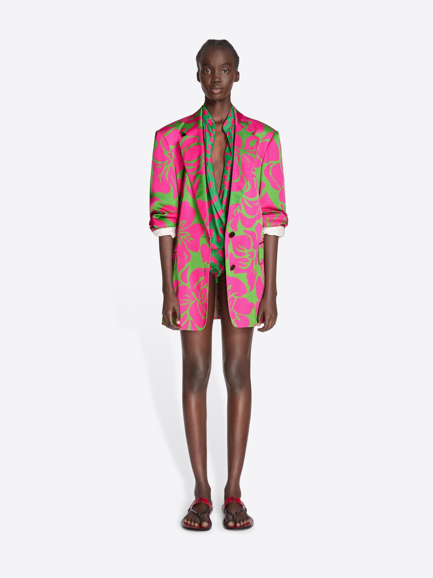 Oversized Satin Blazer