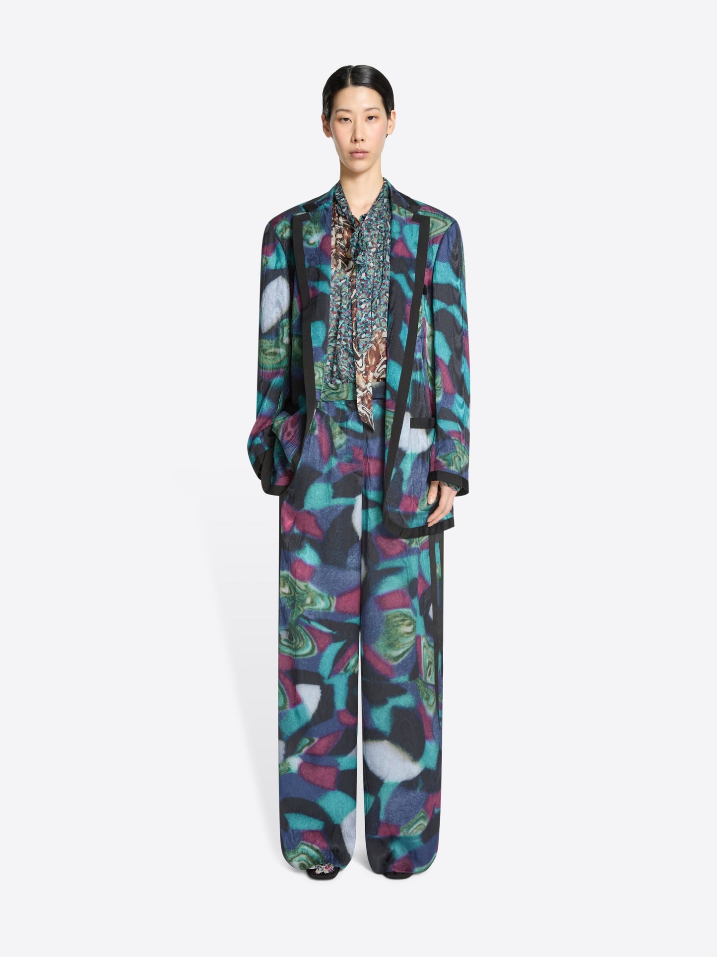 Oversized Moirﾨﾦ Blazer