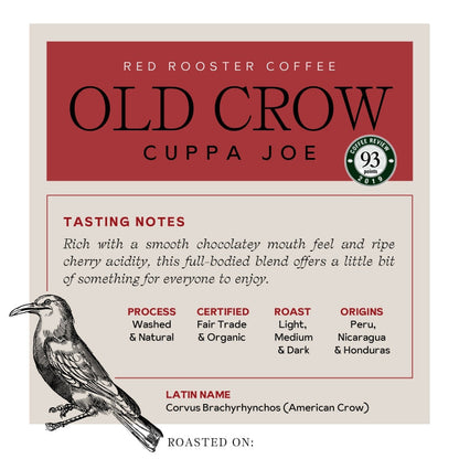 Organic Old Crow Cuppa Joe - Coffee Selection for Home Coffee Enthusiasts