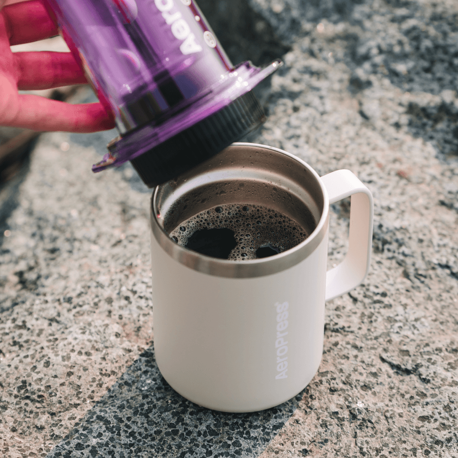 AeroPress Travel Coffee Mug - Stainless Steel - Coffee Serving Essential for Everyday Routines