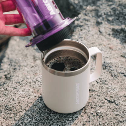 AeroPress Travel Coffee Mug - Stainless Steel - Coffee Serving Essential for Everyday Routines