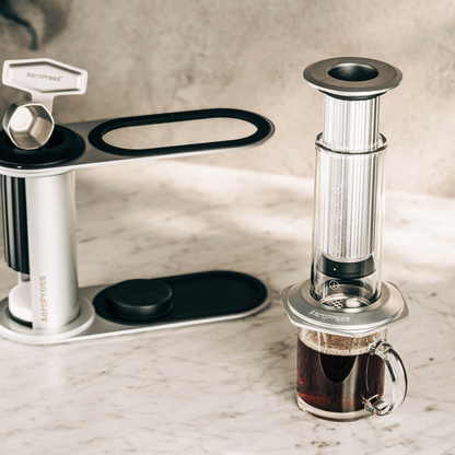 AeroPress Organizer Stand - Stainless Steel - Coffee Tool Storage for Everyday Preparation