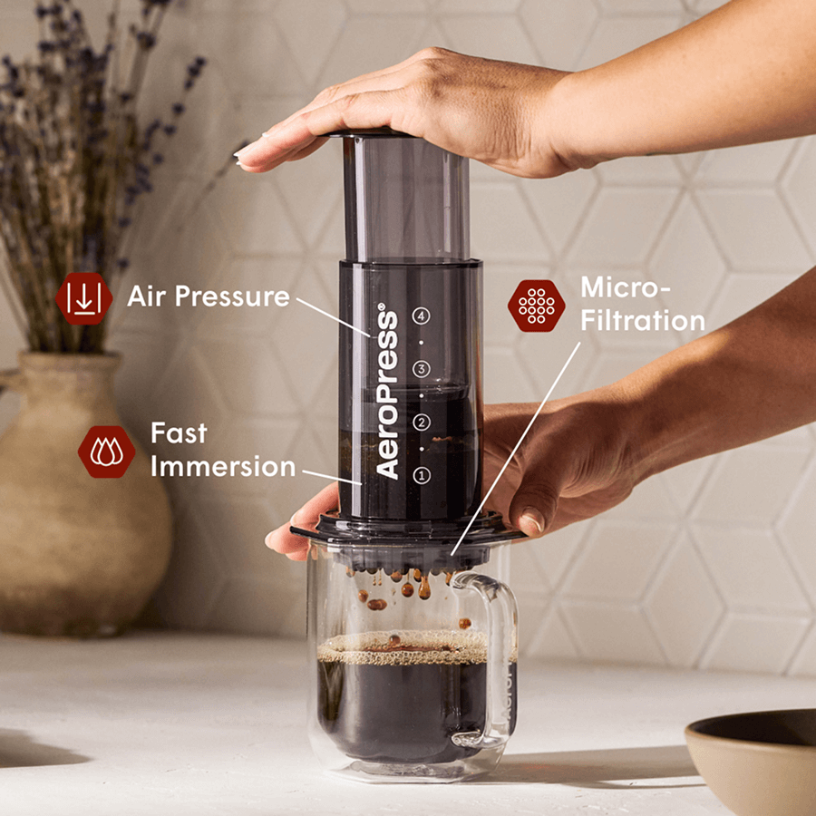 AeroPress Coffee Maker - Clear & Colors - Manual Coffee Press for Daily Use