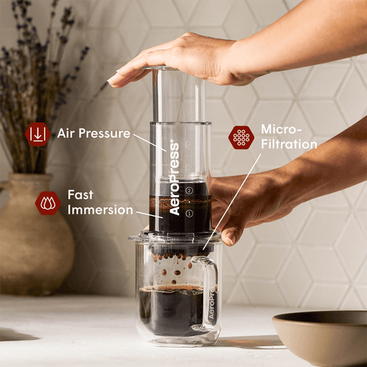 AeroPress Coffee Maker - Clear & Colors - Manual Coffee Press for Daily Use
