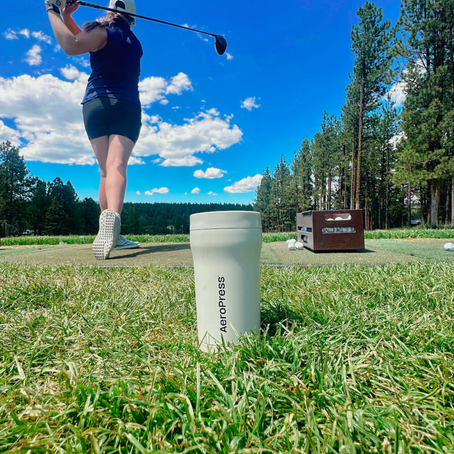 AeroPress Travel Coffee Tumbler - Stainless Steel - Coffee Serving Essential for Everyday Routines