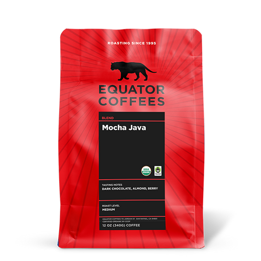 Mocha Java Fair Trade Organic 12 oz - Coffee Selection for Home Coffee Enthusiasts