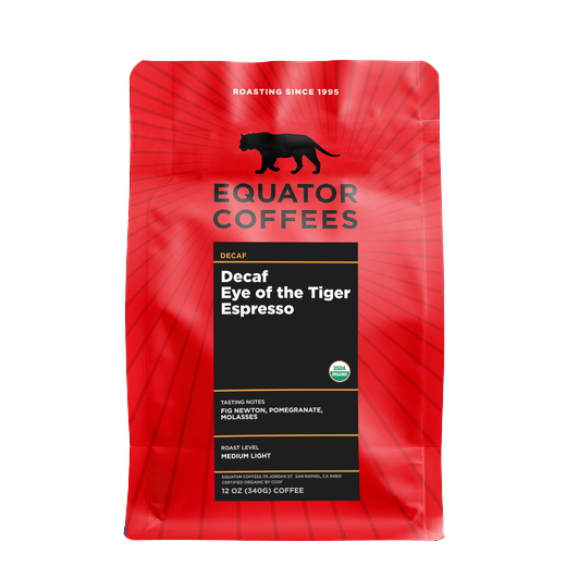 Decaf Eye Of The Tiger 12 oz - Coffee Selection for Home Coffee Enthusiasts