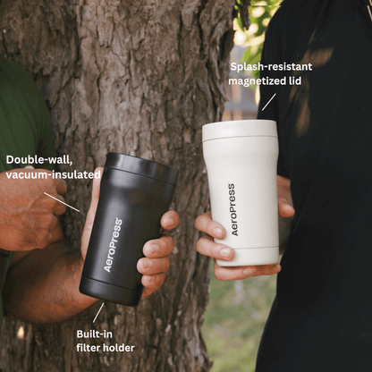 AeroPress Travel Coffee Tumbler - Stainless Steel - Coffee Serving Essential for Everyday Routines